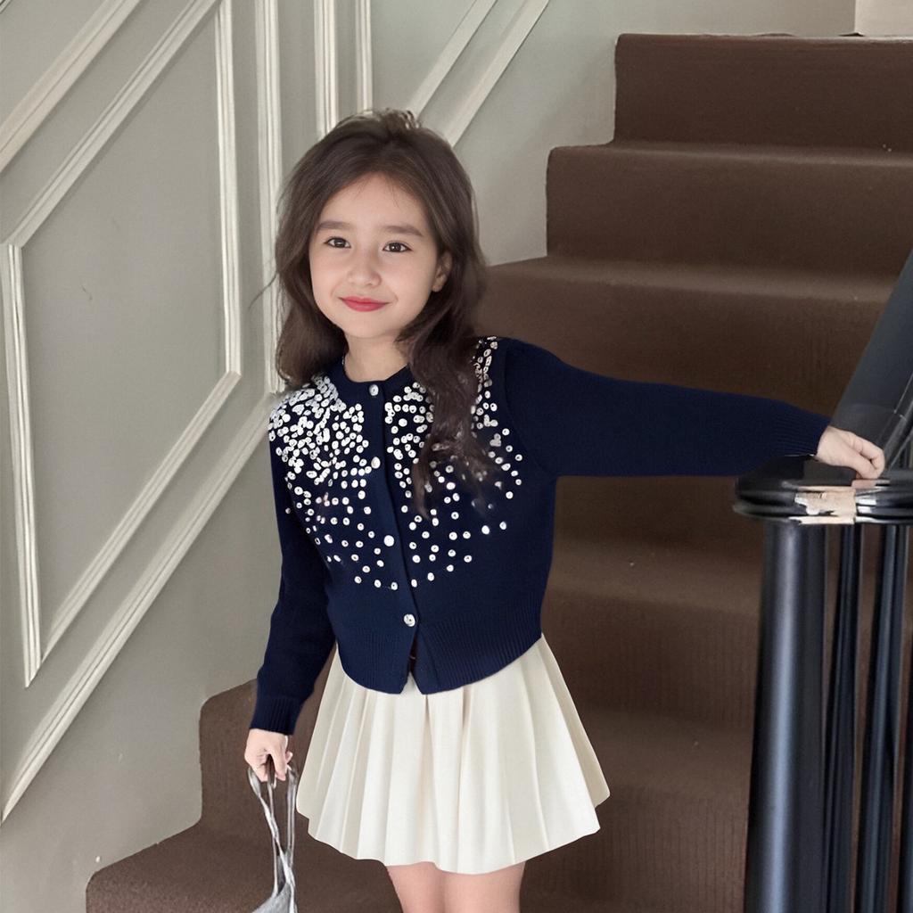 Girls' Cardigan Spring and Autumn Style Sweater