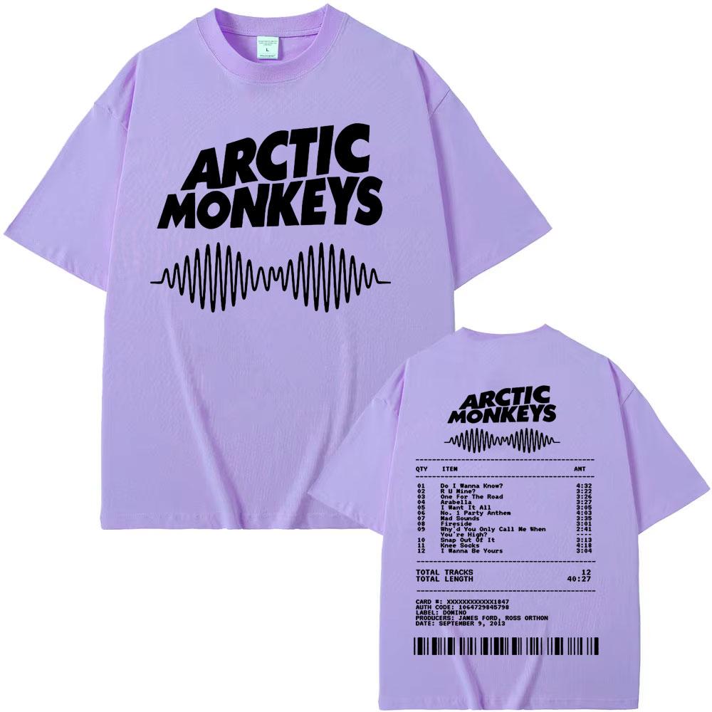 Arctic Monkeys Music Album Graphic T-shirt Men Women Vintage Hip Hop Street Style T Shirts 100% Cotton Casual Oversized T Shirt