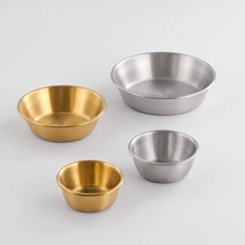 304 Stainless Steel Round Korean & Japanese Sauce Dish