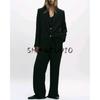 Autumn New Women clothes Jacquard Shoulder Pad Blazers 8629503 Chain Belt High-Waisted Trousers 1971261