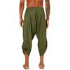 Linen Clothing For Men Easy Bodybuilding Motion Pants For Men Linen Pocket Color  Cropped Trousers