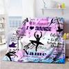 Love Dance67 Customize Text Blanket Throw Customizable Blanket Comfortable Versatile for Office Chair Bedding Sofa Seaside All-Season Use