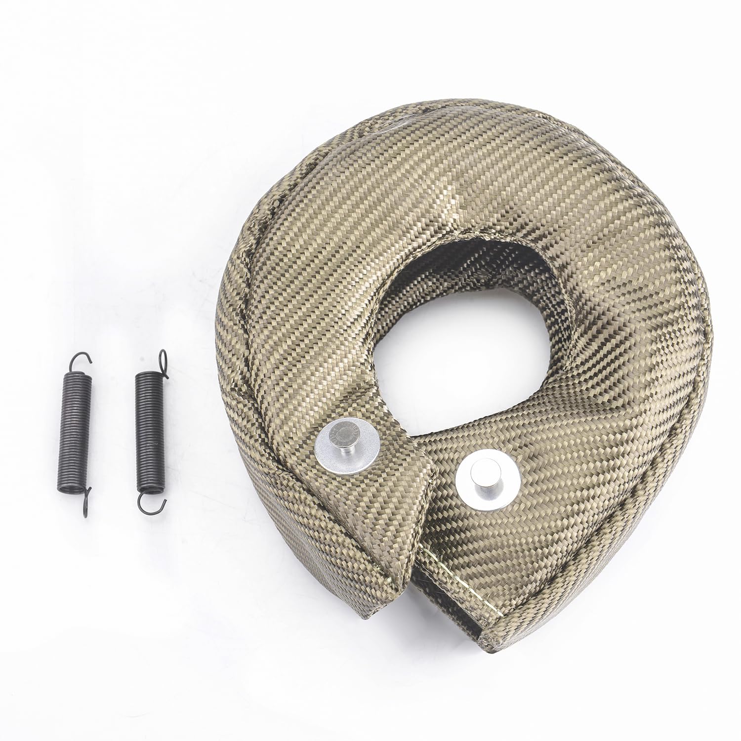 

ZHSYMX T2 Titanium Turbo Blanket Turbocharger Heat Shield Fit T2 T25 T28 GT28GT30 GT35 Turbo Lock Spring T2