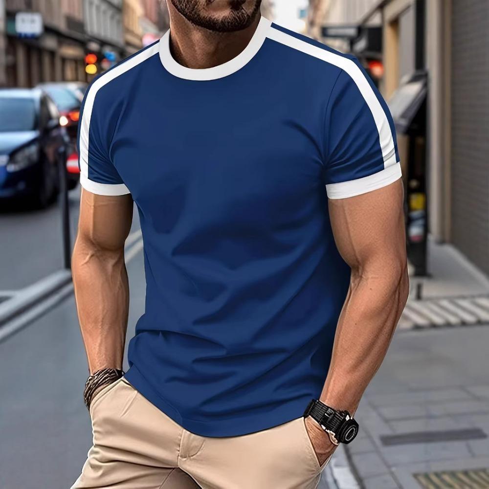 Men's Summer Loose Casual T-shirt and Summer Short-sleeved Breathable Top