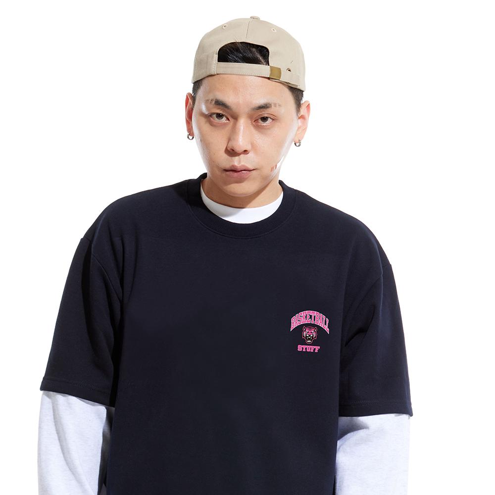 Sturf Small Tiger Layered Long Sleeve T-Shirt Light Gray/Xl