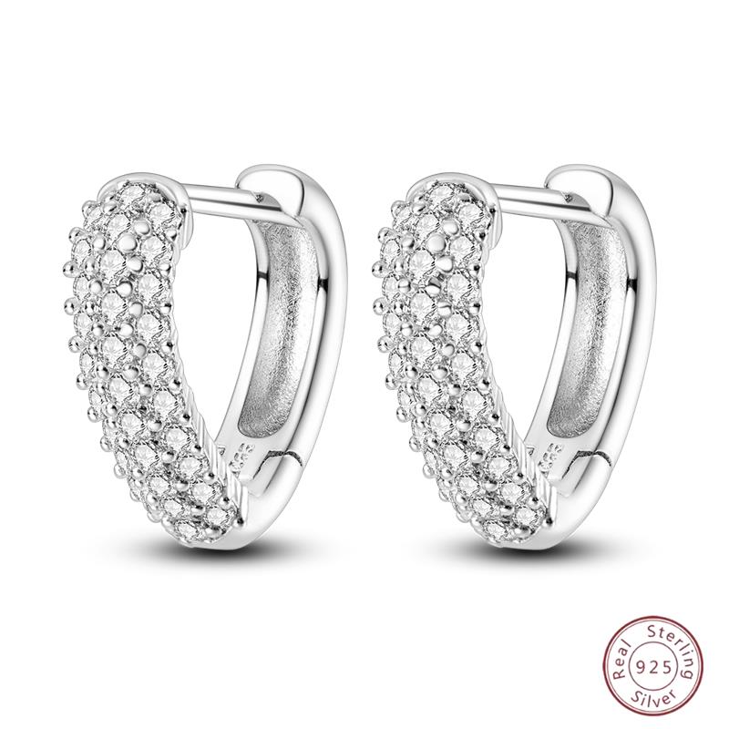 925 Ayar Burgu Halka Küpeler Minimalist Altın Yuvarlak Moda Zirkon Tokalı Düğün Takısı Kadınlar İçin Hediye