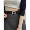 Pu Womens Chic Slim Waist Belt Perfect For Casual And Fashionable Daily Wear Black In