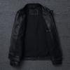 Men's Casual Slim Black Genuine Leather Jacket Fashion Real Cowhide Vintage Motorcycle Biker Coat Spring Autumn