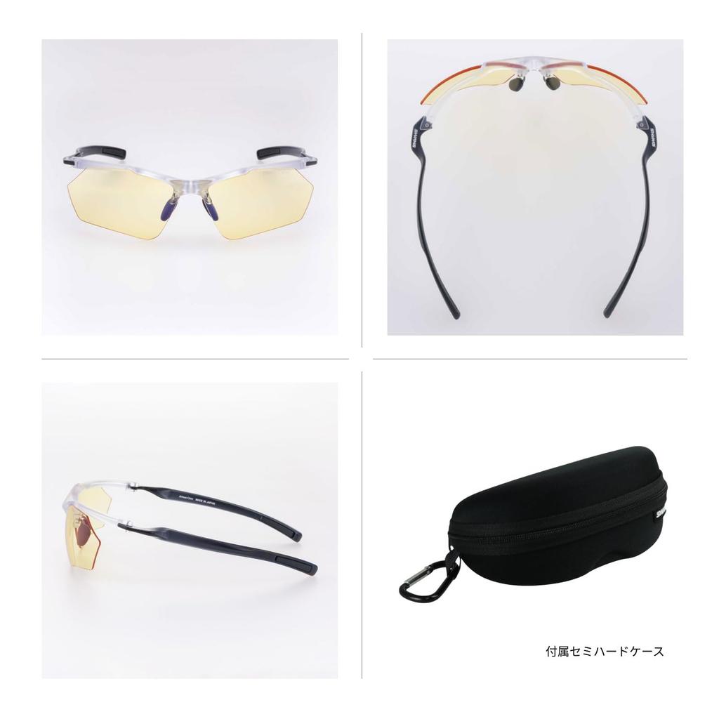 Made in Japan Sports Suitable for Night MCLA Night Airless Core Night Trail [SWANS] Sunglasses, Lightweight, Running, Use, Airless-Core2 SACR2-0121