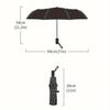 1PC - Portable, compact, transparent umbrella folding, fully automatic, transparent three fold umbrella rainproof