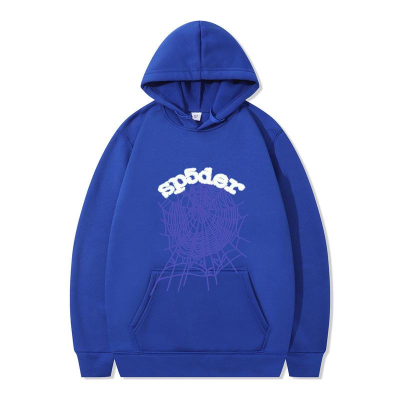 Unisex European & American 555 Spider Series Hoodies: Autumn/Winter Printed Pullover Sweatshirts