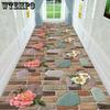 3D Flower Home Corridor Carpet Crystal Velvet Dirt Resistant Wear-resistant Anti Slip