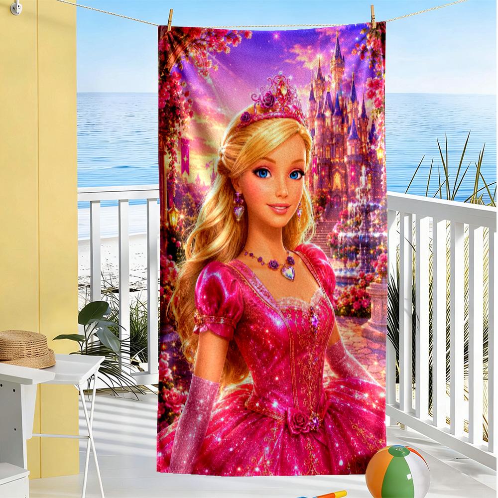 Barbie3 Beach Towel Super Soft Microfiber Quickdry Fabric Comfortable Lightweight