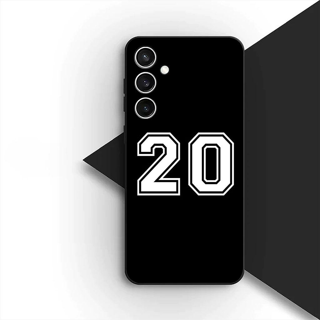 Kryt pro Samsung Galaxy S25 S24 S23 FE Ultra Plus S7 Edge S25+ S23+ A56 5G Pouzdro Číslo Fotbal Basketbal Sport Ne 24 5 10 23