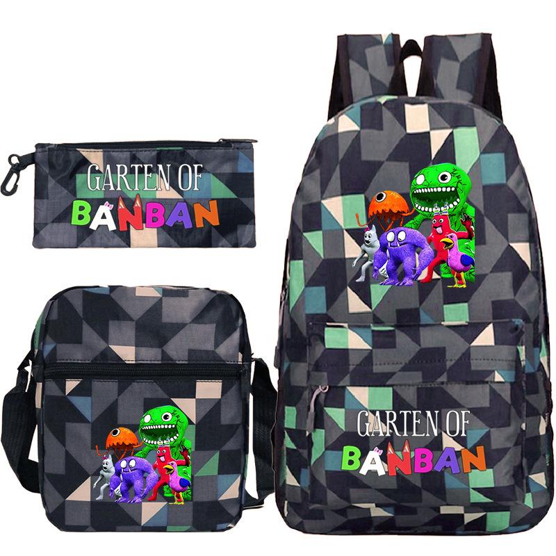 Spotted Garden Primary School Bag Shoulder Bag Pencil Bag Three-piece Set