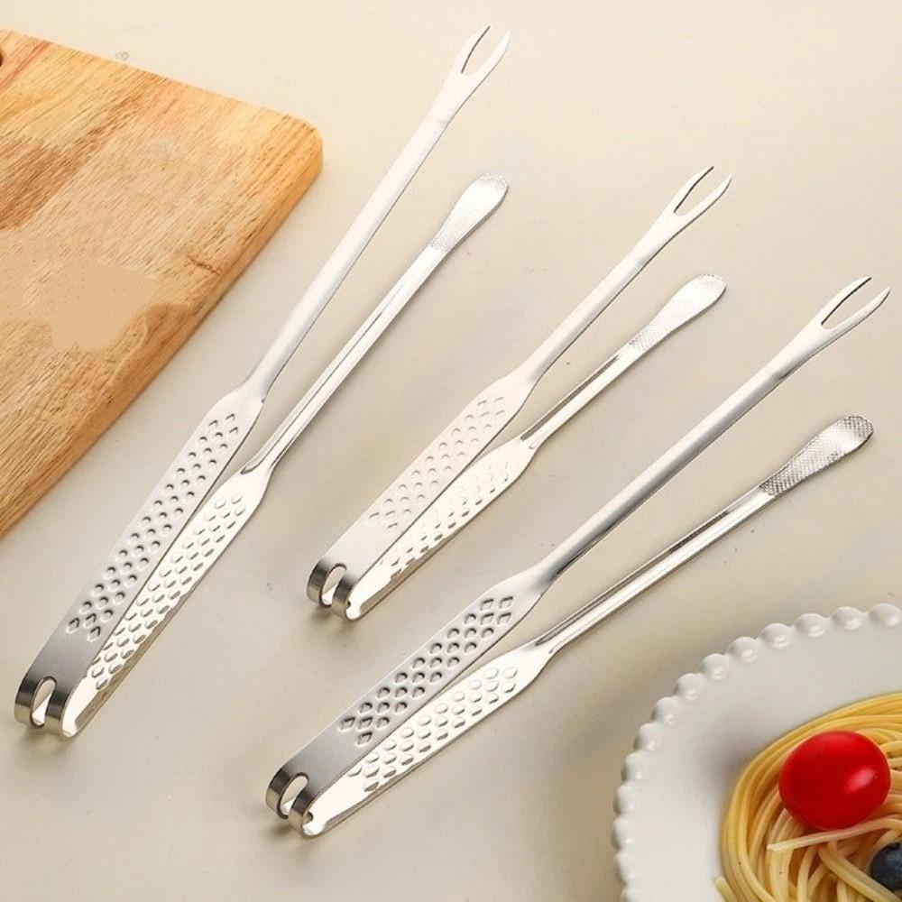 Non-Slip Barbecue Tongs Stainless Steel Kitchen Tongs Cooking Tweezers  Kitchen Cooking
