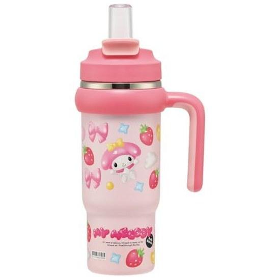 Skater Straw Tumbler 830ml Insulated Cold Handle 2WAY Direct Drinking Sanrio My Melody Puffed Balloon Girl STSTB9-A