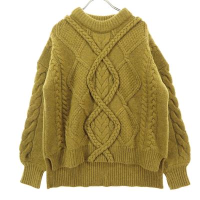Beauty Products CLANE Cable Network Long Sleeve Knit 1 Yellow Women Used