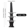 34cm Black PVC Dildo Butt Plug Masturbator Anal Dilator Strap on Cock Realistic Penis Sex Toy