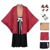 Demon Slayer: Yoriichi Tsugikuni Cosplay Outfit Sun Breathing Kimono Cosplay Anime Performance Set 0047