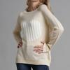 IHUASU Women's Autumn and Winter Loose Pullover O-Neck Knitwear Love Fashion Sweater