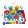 Educational Toy For 2 Years Old Wooden Arithmetic Clip Bunny  Early Cognitive