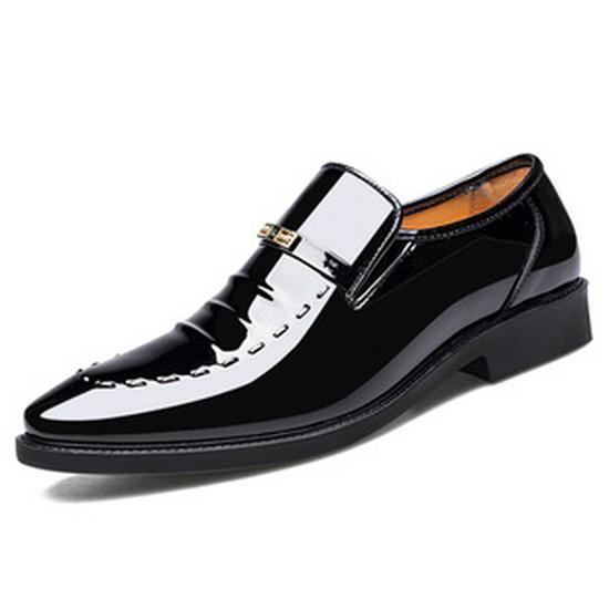 2021 New Men's Leather Business Formal Lace-up Casual Shoes