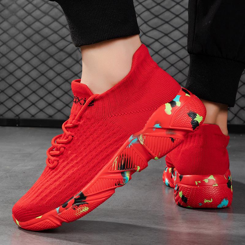 Men's Sneakers Shoes for Women Tennis Trend Socks Walking Shoes Large Size 35-47 Breathable Casual Running Summer Green Loafer