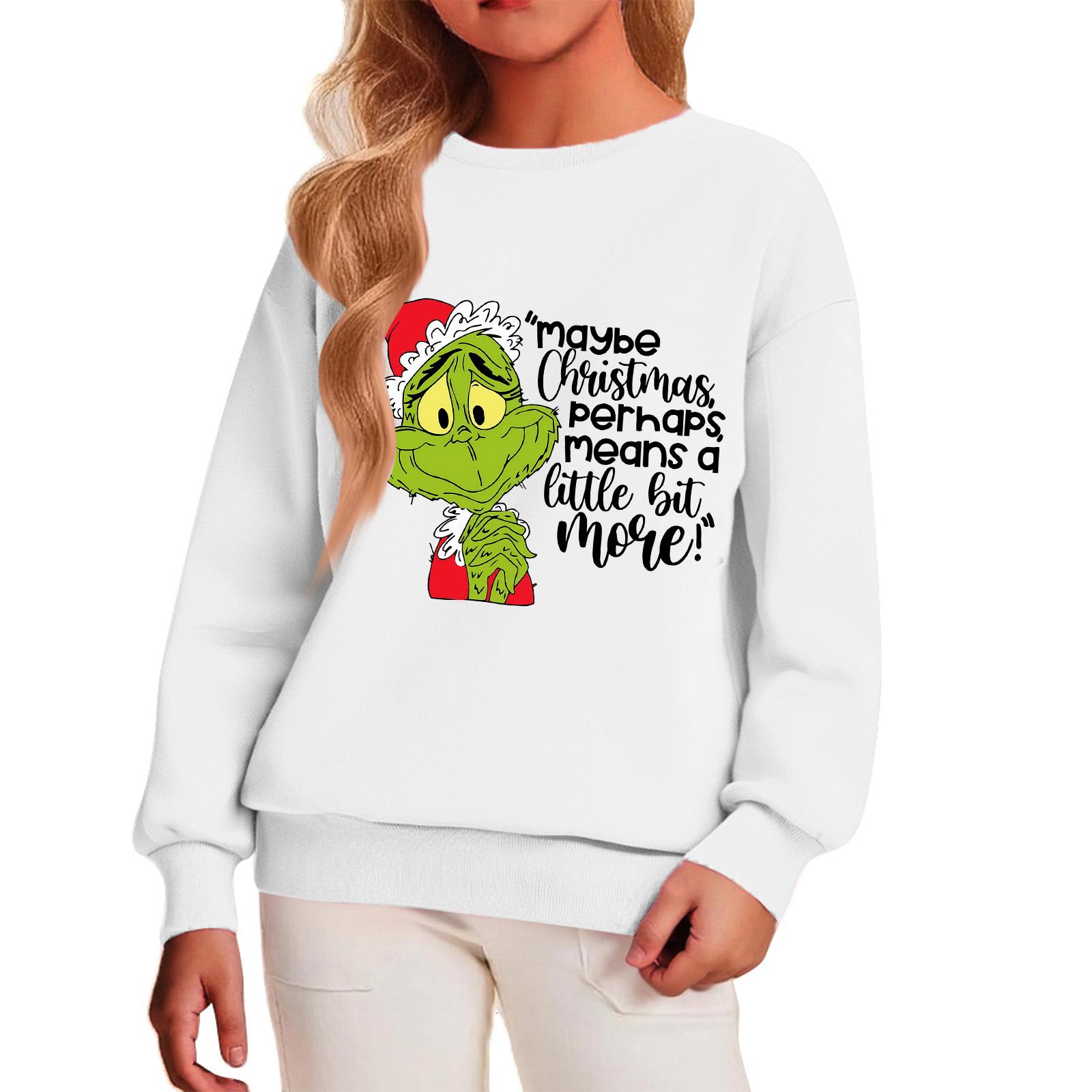 

Детский повседневный пуловер с круглым вырезом и принтом, с длинными рукавами и капюшоном 150 белый