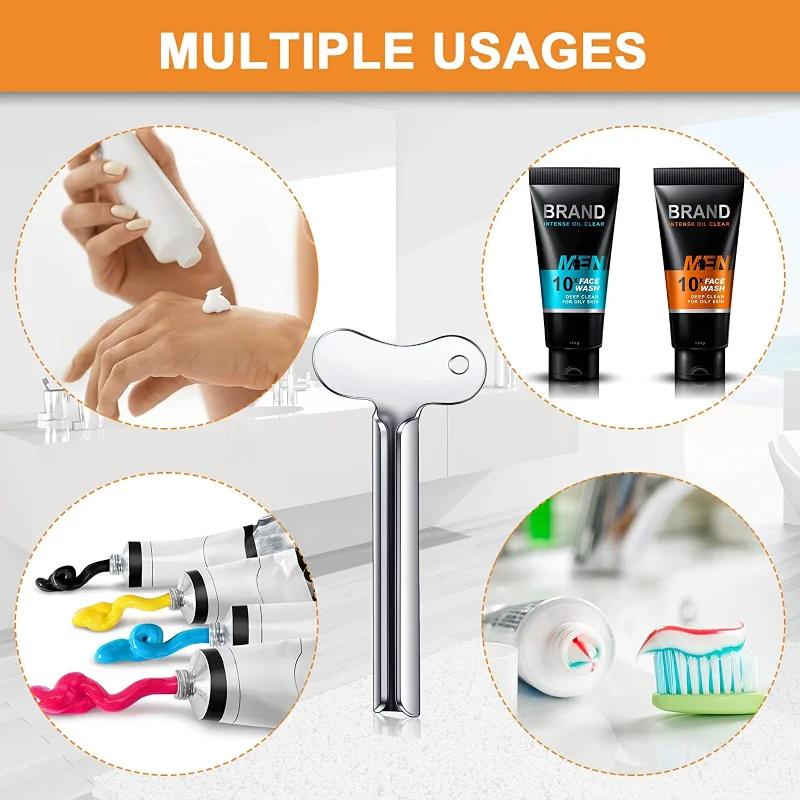 5/1PCS Bathroom Metal Toothpaste Squeezer Stainless Steel Tube Squeezer Universal Key Roller for Tube Creams Paint Squeezer Tool