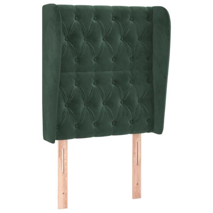 VidaXL Headboard with Ears Dark Green 83x23x118-128 Cm Velvet3118325