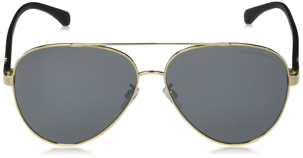 Sluneční brýle 0EA2046D 30136G BLEDEM ŠEDÁ ZRCADLO ČERNÁ Čočka 62 [Emporio Armani] ZLATÁ/SVĚTLÁ