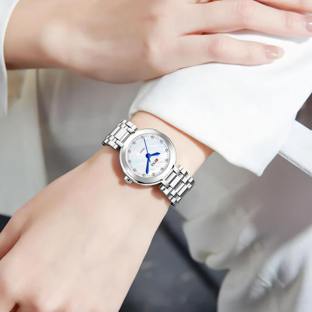 Women's Elegant Watches Fashion Light Luxury Original Wristwatch Stainless Steel Waterproof Quartz Ladies Watches