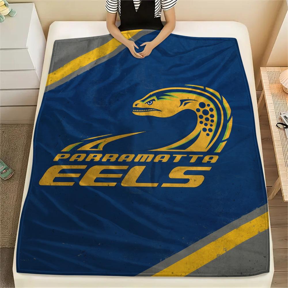 Parramatta Eels  Print Flannel Blanket, High quality Comfortable for All Seasons, Home Decor, Warmth and Comfort 80cm x 120cm