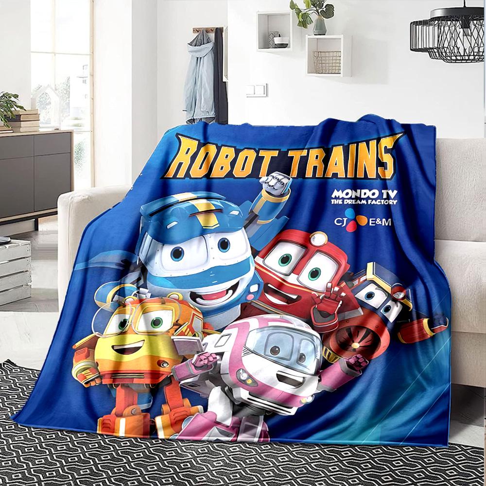 1pc Robotic Heroes Action flannel Blanket for Super Soft Cute Comfort Blanket for Travel Bedding Couch Sofa Blanket Y73061