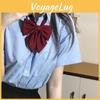Wine Red College Style Collar Flower With Satin Fabric For School Uniforms And Costumes