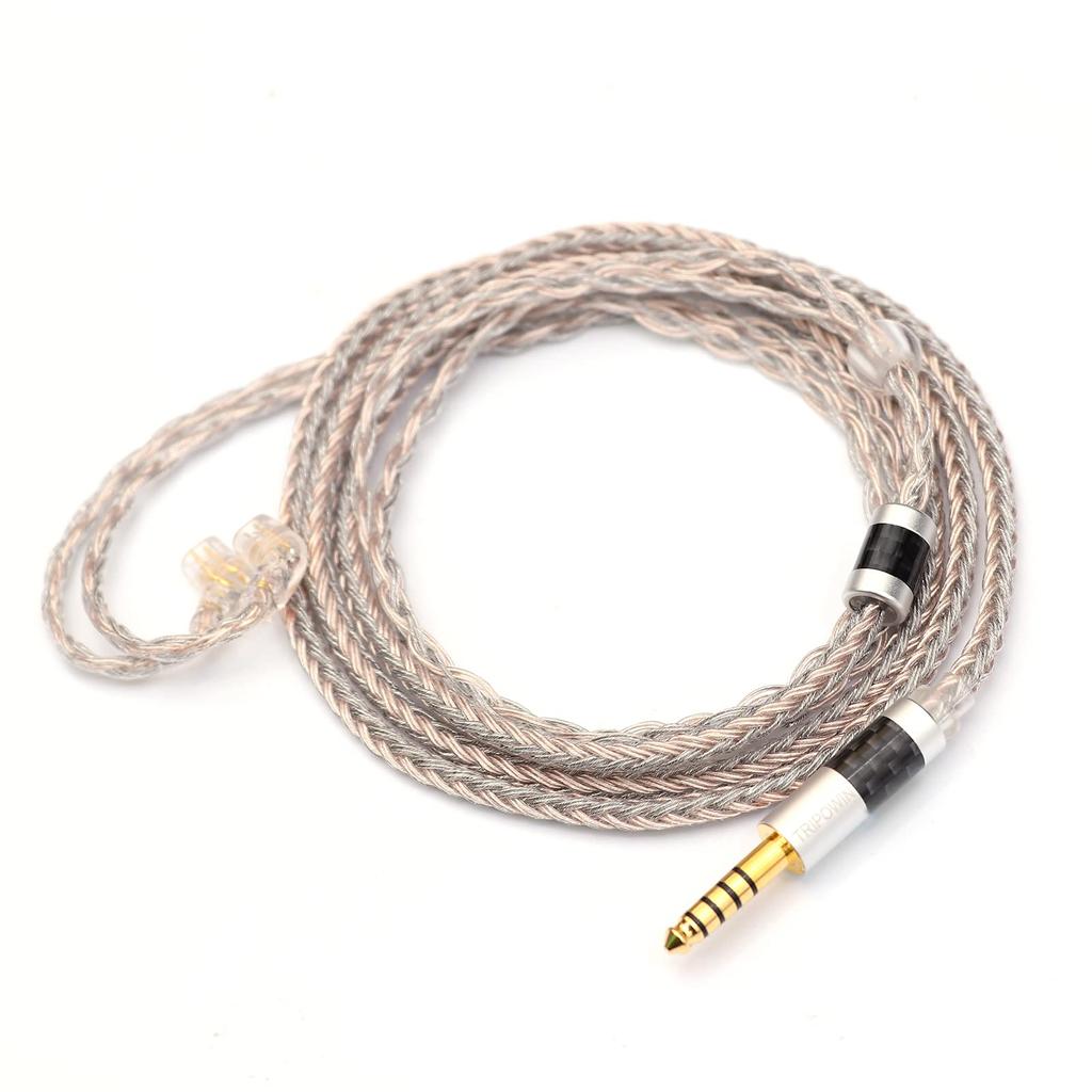 TRIPOWIN Jelly Upgrade 21žilový HiFi sluchátkový kabel postříbřený OCC kabel grafenový měděný drát OCC kabel smíšený oplet + & + (QDC konektor, 4,4mm)