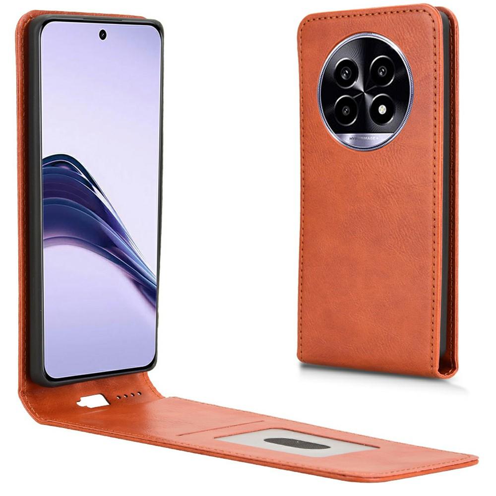 

Для Realme 13 Pro 5G (Глобальный)/13 Про+ 5G (Глобальный) Чехол с отделением для карт Магнитный вертикальный откидной кожаный чехол для телефона Orange