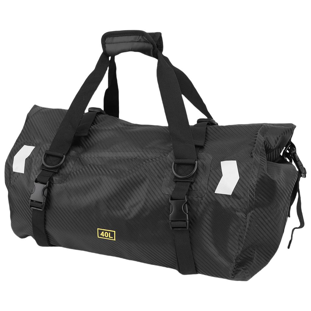 Motorcycle Rear Seat Bag, Reflective Tail Bag with Large Storage Space, Water Resistant Motorcycle Luggage Pack for