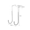 304 Stainless Steel Free Punching Hook Double S-shape Hook Kitchen Bathroom Cabinet Door Back Type Coat Towel Storage Hanger