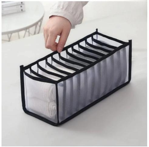 1PC- Closet Organizer for Socks Home Separated Underwear Storage Box 7/9/11 Grids Jeans Bra Organizer Foldable Drawer Organizer