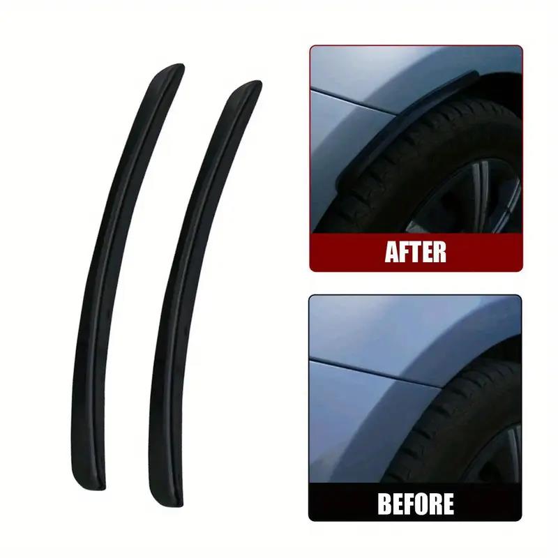 2pcs Car Wheel Arch Protector Universal Silicone Rubber Mudguard Anti Collision Strip Ventilation Opening Cover Auto AccessoryGood Product