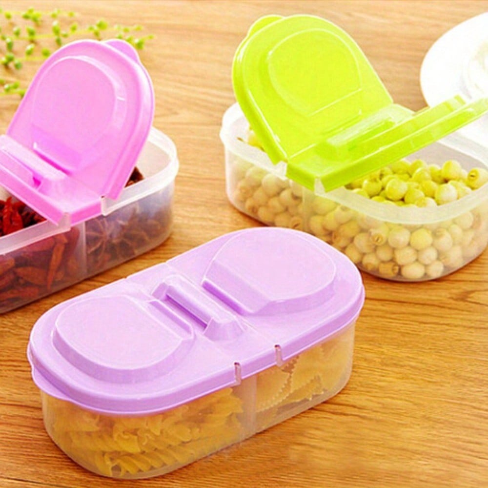 One Stackable Storage Box for The Refrigerator with Lids - a Sealed Jar for Multigrain for food And Bathroom Organization