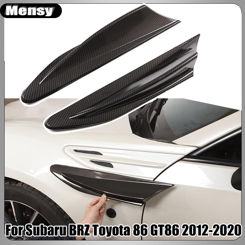 For Subaru BRZ Toyota 86 GT86 2012- Car Side Air Outlet Fender Fin Vent Trim Cover Carbon Fiber Body Kit Sticker Accessories
