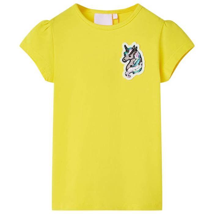 Bright Yellow T-shirt for Children 92/104/116/128/140