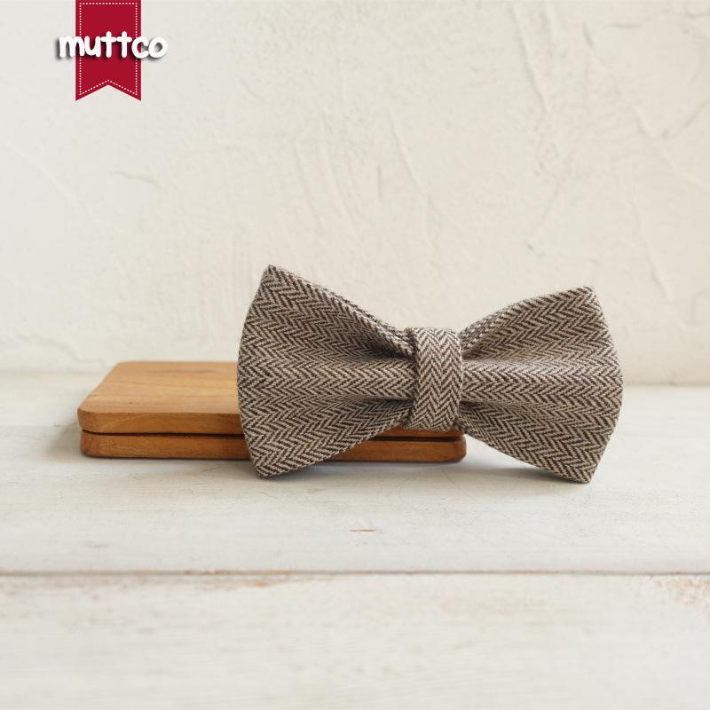 MUTTCO Light Brown Pet Collar Flower Ornament UBT-119 XS (10*6CM)