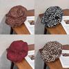 Fashion Leopard Print Smiling Face Pattern Women Casual Beret Autumn For