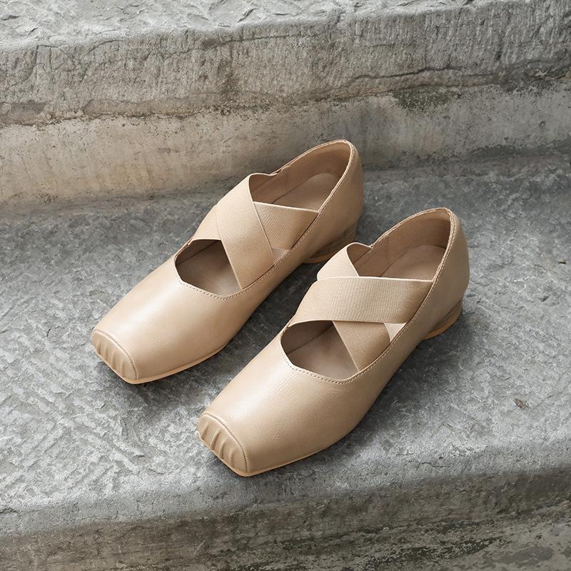 

Кожаные женские балетки Мэри Джейн с перекрестными полосками и квадратным каблуком в винтажном стиле с плиссировкой, верхняя одежда, одиночные туфли 40