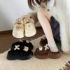 Cute kitten cartoon slippers 2025 autumn and winter non-slip girls cotton slippers for home wear students thick-soled slippers