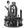 Bartender Kit 20-Piece Rose Gold Cocktail Shaker Set With Rotating Acrylic Stand For Mixed Drinks Martini Home Bar Tools Silverware Drinkware